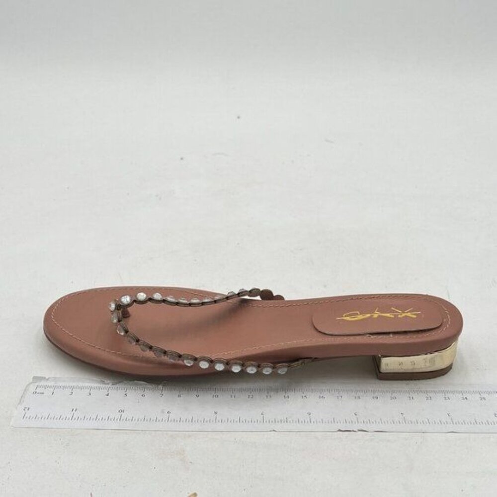 XYD Women's Flat Slides Sandals, Round Open Toe Slip On Strapy Flip Flop